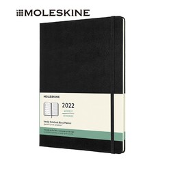 MOLESKINE 魔力斯奇那 2022年12个月 经典日程本笔记本 硬面超大型周记本黑色