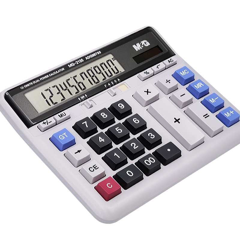 M&G 晨光 ADG98198 台式计算器 太阳能款 灰色