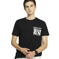 DKNY 男士圆领短袖T恤 G0301J06 黑色 L
