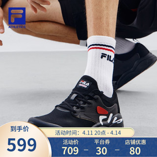 FILA ATHLETICS斐乐男鞋跑鞋2022春季新款健身鞋训练鞋Mind4 黑-BA 41 黑-BA 42.5