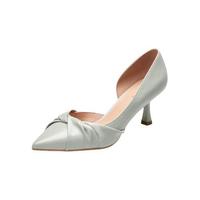 KISSCAT 接吻猫 女士羊皮革高跟鞋 KA32126 浅青灰色 38