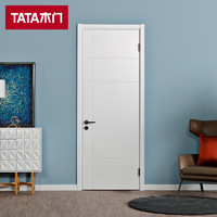 TATA木门 简约室内门 卧室木门 实木复合油漆门 白混油AC020