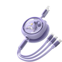 lofter 洛夫特 USB-A转Type-C/Lightning/Micro-B 数据线 PVC 1.2m 丁香紫