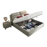 Sleemon 喜临门 伯尔尼+飞跃2.0 意式极简真皮床+床垫 典雅咖 150*200cm 箱框款