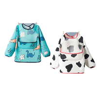 scoornest 科巢 1572 儿童防水罩衣 荷绿恐龙+希粉奶牛 100码