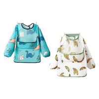 scoornest 科巢 1572 儿童防水罩衣 荷绿恐龙+贝辛香蕉 100码