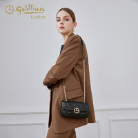 goldlion 金利来 女包链条包小2021年新款时尚小香风气质优雅菱格小方包包女