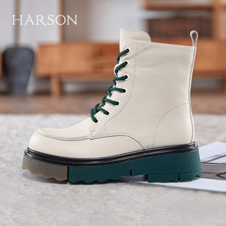 HARSON 哈森 女士7孔马丁靴 HA11606