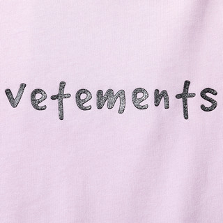 VETEMENTS 男女款圆领短袖T恤 12552005 粉红色 M