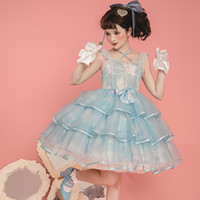 贵公主 Lolita洛丽塔 云海独角兽 蓝色jsk连衣裙