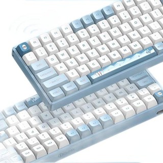 IQUNIX F97-滑雪 100键 2.4G 蓝牙多模无线机械键盘 蓝色 TTC-金粉轴 无光