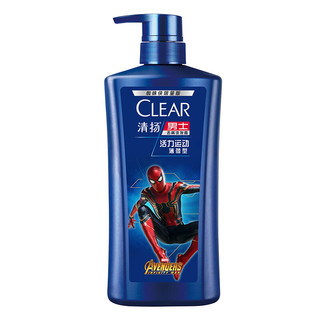 CLEAR 清扬 男士去屑洗发露 活力运动薄荷型 漫威蜘蛛侠版 500g