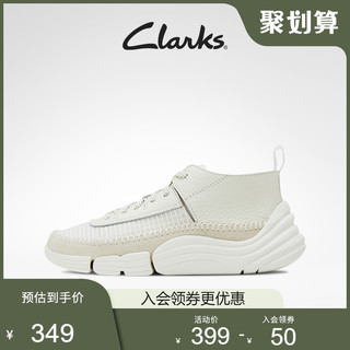 Clarks其乐女鞋英伦复古风三瓣鞋运动老爹鞋天使小白鞋单鞋女 40 白色