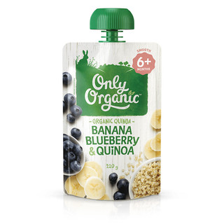 Only Organic 有机果泥 新西兰版 3段 香蕉蓝莓藜麦味 120g