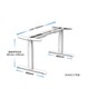 PLUS会员：伟博德美 DF01S 升降电脑桌 升降桌架+白色桌架+三节腿