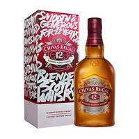 CHIVAS 芝华士 12年700ml*2 涂鸦艺术家联名限量版 苏格兰 威士忌 英国进口洋酒 送礼佳选