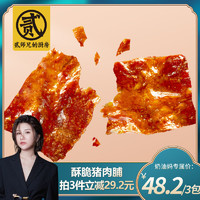 贰师兄的厨房 酥脆猪肉脯100g靖江特产猪肉干零食小吃