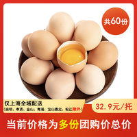 邮辉 仅上海发货 48H内送达60份 土鸡蛋每份30枚/托