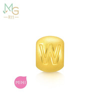 Chow Sang Sang 周生生 Charme 足金字母W转运珠 92726C 约0.5克