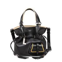 LANCEL 兰姿 PREMIER FLIRT系列 女士单肩水桶包 A11479 黑色拼色 中号