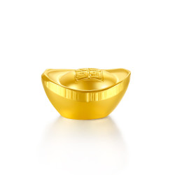 吉盟黄金吊坠_gmond 吉盟 黄金小元宝足金999实心投资金豆豆转运珠金