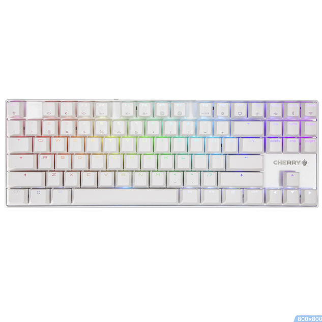 CHERRY 樱桃MX8.2TKL 87键三模机械键盘白色红轴RGB 【报价价格评测怎么
