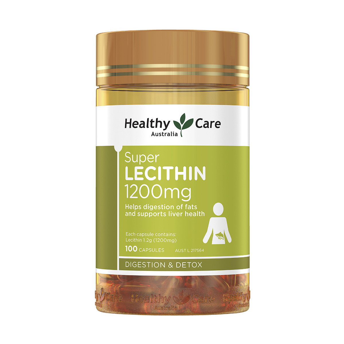 healthy care 澳世康 大豆卵磷脂软胶囊 100粒