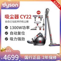 dyson 戴森 CY22吸尘器 卧式家用 无尘袋 圆筒 干式1300W功率 吸尘机有助吸附小颗粒 扫地机