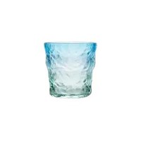 青苹果 冰川纹玻璃杯 矮款蓝绿 300ml