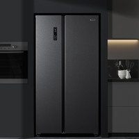 Homa 奥马 452升冰箱双开门对开门 一级能效 风冷无霜双变频 嵌入式冰箱 欧洲同款 星岩灰