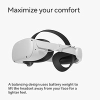 Oculus VR设备 Quest 2 Elite 带电池的肩带 可增强 VR 的舒适度和游戏时间