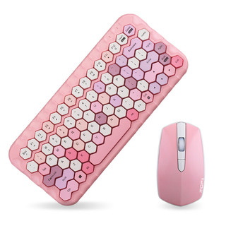 MOFii 摩天手 Honey 无线键鼠套装 粉色混彩
