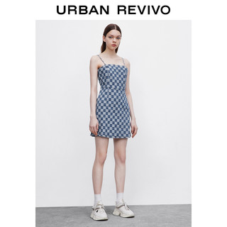 URBAN REVIVO 棋盘格吊带宝藏连衣裙 WV09RBNN2000