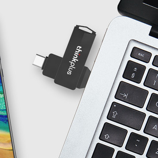 Lenovo 联想 thinkplus MU254 USB 3.1 U盘 黑色 64GB USB-A/Type-C双口