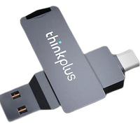 Lenovo 联想 thinkplus MU254 USB 3.1 U盘 黑色 64GB USB-A/Type-C双口