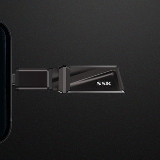 SSK 飚王 SD300 USB 3.2 U盘 黑色 256GB USB-A