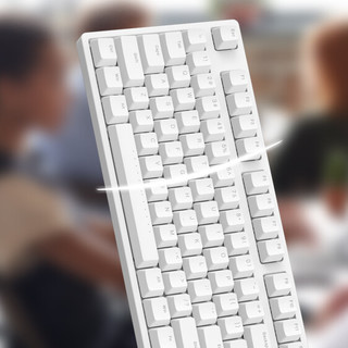ikbc C104 104键 有线机械键盘 正刻 白色 Cherry茶轴 无光