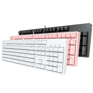 ikbc C104 104键 有线机械键盘 正刻 黑色 Cherry静音红轴 无光