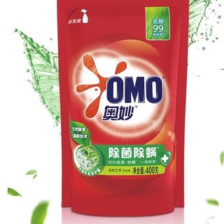 OMO 奥妙 除菌除螨洗衣液 400g*10袋 桉树艾草香