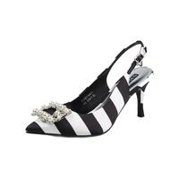 ST&SAT 星期六 女士高跟单鞋 SS82114411 黑白色 35