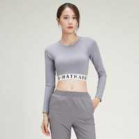 HATHA YOGA 哈他 高腰露背性感瑜伽服长袖运动服上衣女春春