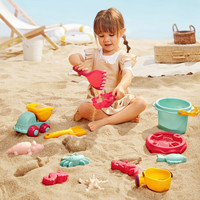 babycare 儿童沙滩玩具铲子花洒挖沙桶套装宝宝玩雪洗澡玩水工具12件套