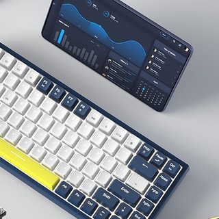 B.O.W 航世 G06 84键 2.4G蓝牙 多模无线机械键盘 航海蓝 高特青轴 单光