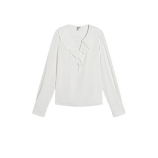 DUIBAI 对白 即兴生活系列 女士长袖衬衫 BDC093 冰霜白 XL