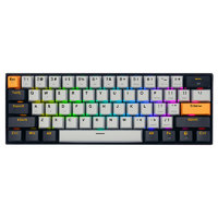 REDRAGON 红龙 K530 pro机械键盘61键客制化机械键盘套件游戏键盘 灰黑色 霓虹轴（类红轴）