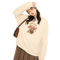 JEANSWEST 真维斯 女士圆领卫衣 JR-14-271012 杏色 M