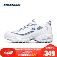 Skechers斯凯奇官方春季情侣款厚底撞色拼接老爹鞋潮流调色盘休闲运动鞋 13146-WMLT 白色/多彩色 女款 41 666142-WGBL 乳白色/蓝色 男款 38