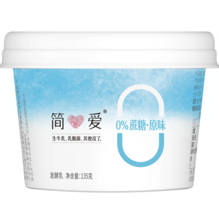 simplelove 简爱 0%蔗糖 发酵乳 原味 135g*12杯