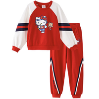 Hello Kitty 凯蒂猫 K255006 女童运动套装 中国红色 130cm