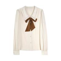 3COLOUR 三彩 女士长袖衬衫 D371D1060C00 米黄 XL